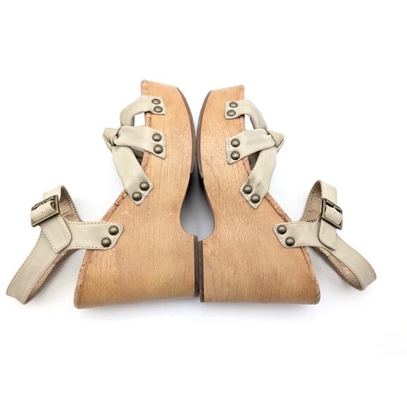 Korks by Kork Ease Dawson Wedge Sandals Women's Off White Size US9M EU39.5 - Picture 6 of 11
